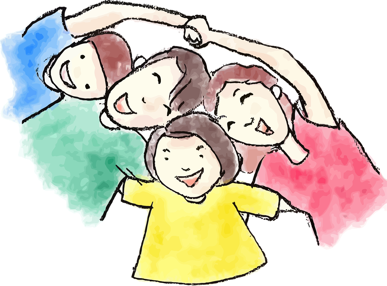 illustration of a smiling family