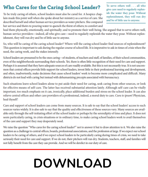 Caring School leader image