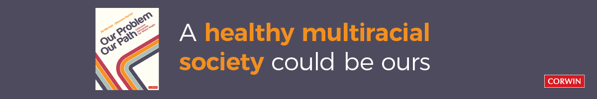 Our Problem, Our Path book cover with the text "A healthy multiracial society could be ours"