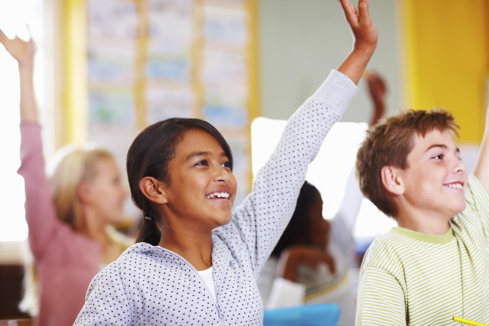 Image of Students Raising Hands_Math Recovery