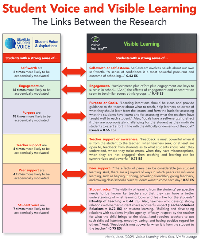 Student Voice and Visible Learning Image